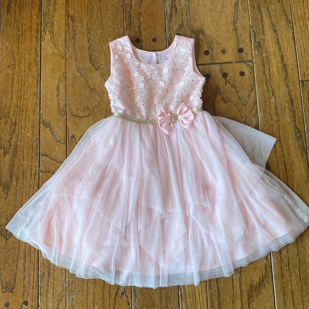 Little Girls Jona Michelle Pink Lace Dress 6